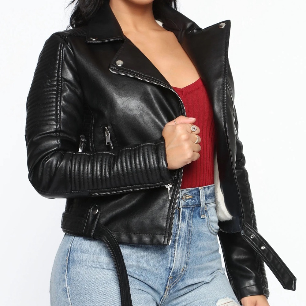 Can't Stop Me Now PU Leather Jacket - Black